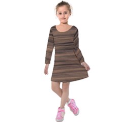 Texture-wooddack Kids  Long Sleeve Velvet Dress by nateshop