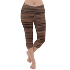Texture-wooddack Lightweight Velour Capri Yoga Leggings by nateshop