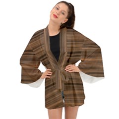 Texture-wooddack Long Sleeve Kimono by nateshop