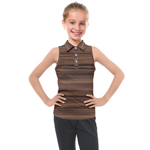 Texture-wooddack Kids  Sleeveless Polo Tee by nateshop