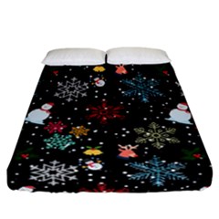 Christmas Thanksgiving Pattern Fitted Sheet (california King Size) by Ravend