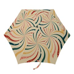 Swirl Star Pattern Texture Vintahe Classic Old Mini Folding Umbrellas by Ravend