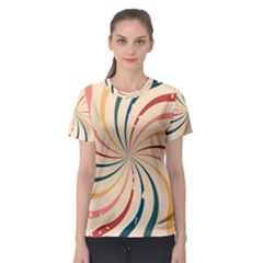 Swirl Star Pattern Texture Vintahe Classic Old Women s Sport Mesh Tee