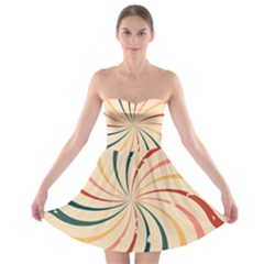 Swirl Star Pattern Texture Vintahe Classic Old Strapless Bra Top Dress