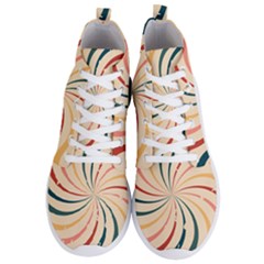 Swirl Star Pattern Texture Vintahe Classic Old Men s Lightweight High Top Sneakers