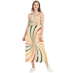 Swirl Star Pattern Texture Vintahe Classic Old Boho Sleeveless Summer Dress