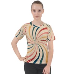 Swirl Star Pattern Texture Vintahe Classic Old Women s Sport Raglan Tee