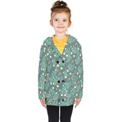 Illustration Pattern Seamless Kids  Double Breasted Button Coat