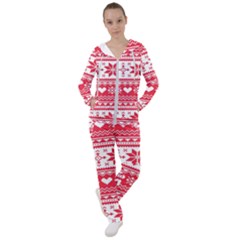 Nordic-seamless-knitted-christmas-pattern-vector Women s Tracksuit by nateshop