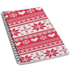 Nordic-seamless-knitted-christmas-pattern-vector 5 5  X 8 5  Notebook by nateshop
