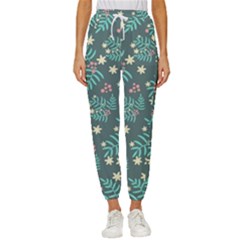 Illustration Pattern Seamless Cropped Drawstring Pants