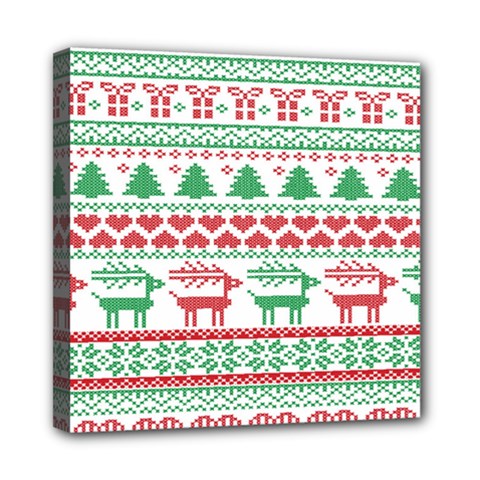 Scandinavian-nordic-christmas-seamless-pattern-vector Mini Canvas 8  x 8  (Stretched)