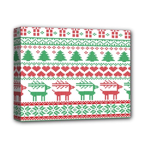 Scandinavian-nordic-christmas-seamless-pattern-vector Deluxe Canvas 14  x 11  (Stretched)