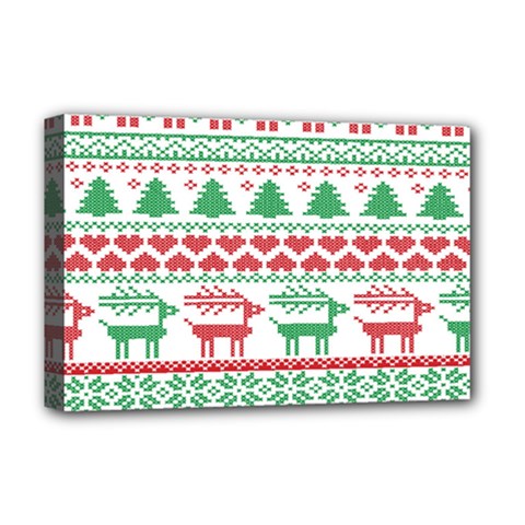 Scandinavian-nordic-christmas-seamless-pattern-vector Deluxe Canvas 18  x 12  (Stretched)