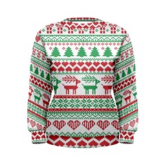 Scandinavian-nordic-christmas-seamless-pattern-vector Women s Sweatshirt by nateshop