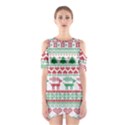 Scandinavian-nordic-christmas-seamless-pattern-vector Shoulder Cutout One Piece Dress View1