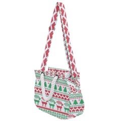 Scandinavian-nordic-christmas-seamless-pattern-vector Rope Handles Shoulder Strap Bag