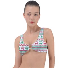 Scandinavian-nordic-christmas-seamless-pattern-vector Ring Detail Bikini Top