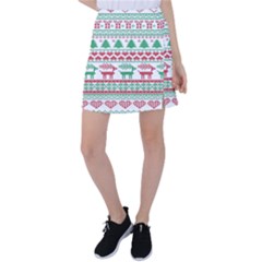 Scandinavian-nordic-christmas-seamless-pattern-vector Tennis Skirt