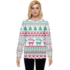 Scandinavian-nordic-christmas-seamless-pattern-vector Hidden Pocket Sweatshirt by nateshop