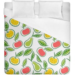 Fruit Fruits Food Illustration Background Pattern Duvet Cover (king Size)