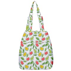 Fruit Fruits Food Illustration Background Pattern Center Zip Backpack