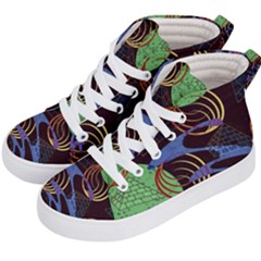 Pyramid Sphere Colorful Background Kids  Hi-top Skate Sneakers