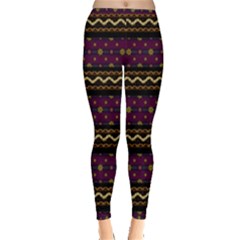 Background Flower Abstract Pattern Inside Out Leggings