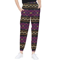 Background Flower Abstract Pattern Tapered Pants