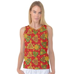 Illustration Background Abstract Pattern Shape Star Women s Basketball Tank Top