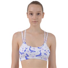 Whale Fish Sea Pattern Mammal Ocean Line Them Up Sports Bra by Ravend