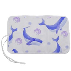 Whale Fish Sea Pattern Mammal Ocean Pen Storage Case (m) by Ravend