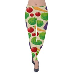 Food Illustration Pattern Texture Velvet Leggings