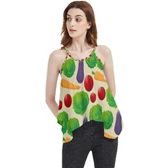 Food Illustration Pattern Texture Flowy Camisole Tank Top by Ravend