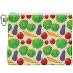 Food Illustration Pattern Texture Canvas Cosmetic Bag (xxxl)