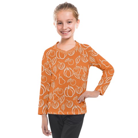 Illustration Abstract Pattern Seamless Kids  Long Mesh Tee by Ravend