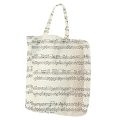 Music Beige Vintage Paper Background Design Giant Grocery Tote