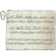 Music Beige Vintage Paper Background Design Canvas Cosmetic Bag (xxxl) by Ravend