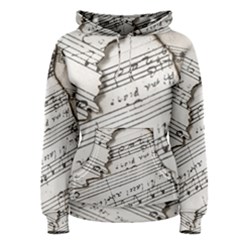 Music Notes Note Music Melody Sound Pattern Women s Pullover Hoodie by Ravend
