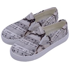 Music Notes Note Music Melody Sound Pattern Kids  Canvas Slip Ons