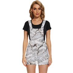 Music Notes Note Music Melody Sound Pattern Short Overalls