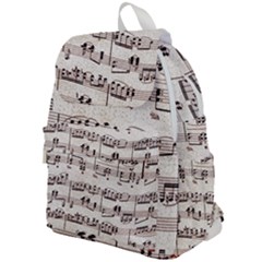 Vintage Beige Music Paper Background Design Top Flap Backpack