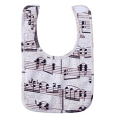 Vintage Beige Music Paper Background Design Baby Bib