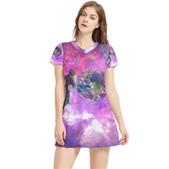 Astronaut Earth Space Planet Fantasy Women s Sports Skirt by Ravend