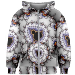 Mandelbrot Fractal Background Template Circle Kids  Zipper Hoodie Without Drawstring by danenraven