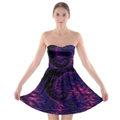 Fractal Mandelbrot Abstract Background Pattern Strapless Bra Top Dress by danenraven