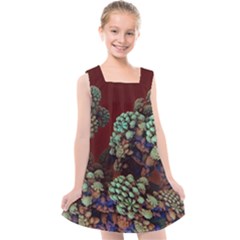 Art 3d Mandelbulb Mandelbrot Fractal Graphic Kids  Cross Back Dress by danenraven