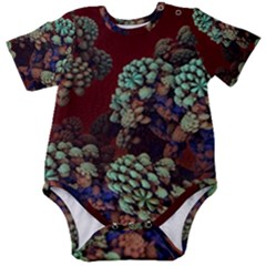 Art 3d Mandelbulb Mandelbrot Fractal Graphic Baby Short Sleeve Onesie Bodysuit by danenraven