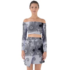 Apple Males Almond Bread Abstract Off Shoulder Top With Skirt Set by danenraven