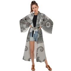 Apple Males Almond Bread Abstract Maxi Kimono by danenraven